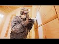 Как покрасить клееный брус? Шлифовка