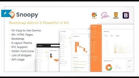 Snoopy - Multipurpose Bootstrap Admin Dashboard Template + UI Kit | Themeforest Templates