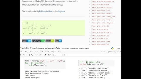 Faker: A Python Library for Generating Fake Data