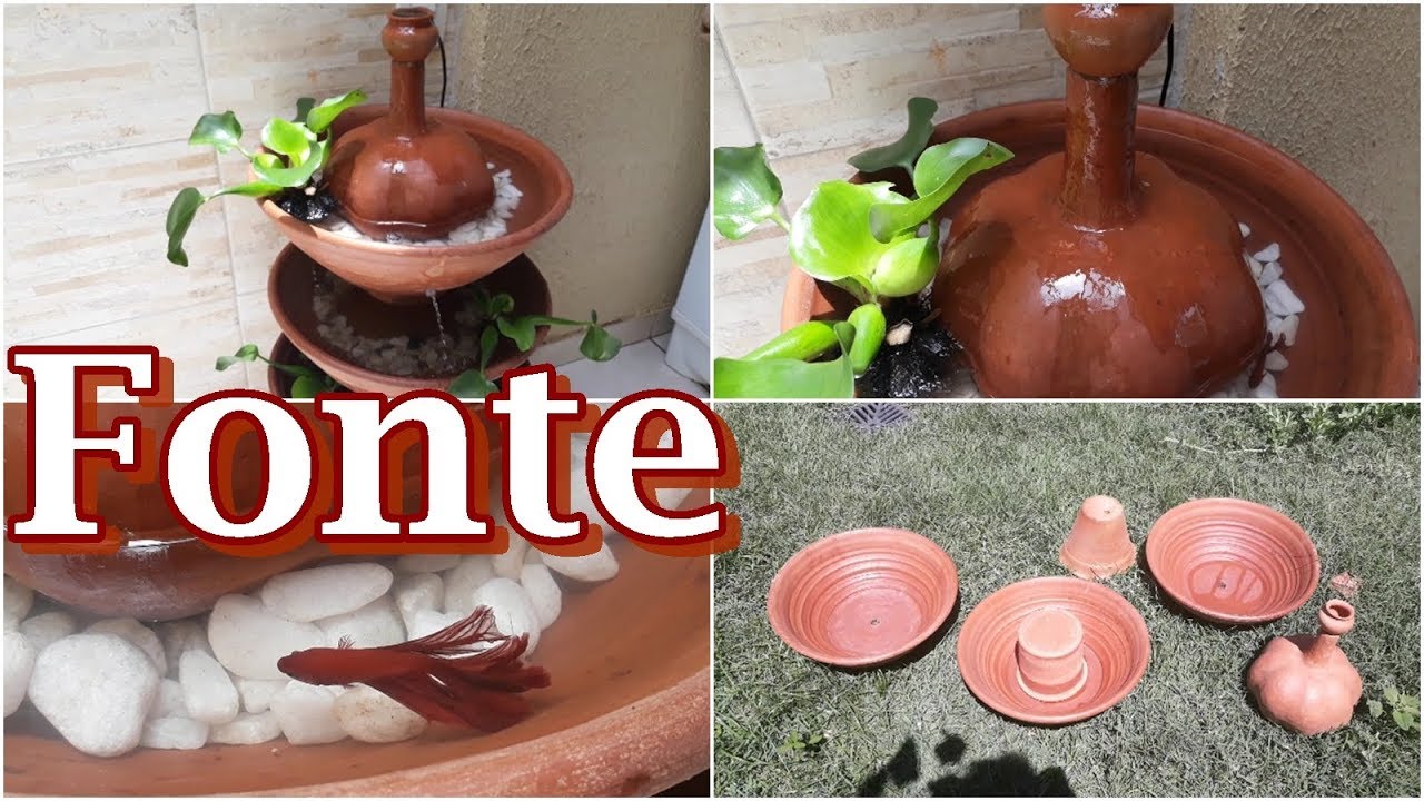 Fiz uma fonte com vasos de barro// Cristiany Melo