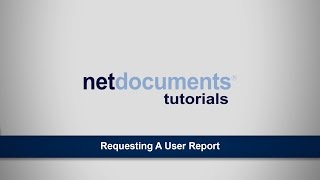 Requesting A User Report Ndtutorials