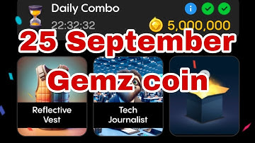 Gemz Daily Cipher & Combo 25 September Gemz Daily Code | Gemz Daily Combo 25 September | Gemz Cipher