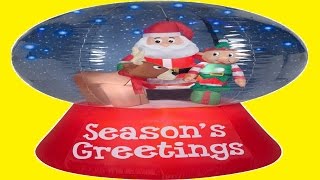 Gemmy Airblown Inflatables Christmas Inflatable Snowglobe With Glimmer Led Santa Scene Decorations
