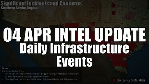 04 April Intel Update: Daily Infrastructure Events