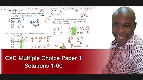 CXC|CSEC| Mathematics Paper 1 January/June Solution 1 to 60 #dellymathsconcepts #cxcmaths