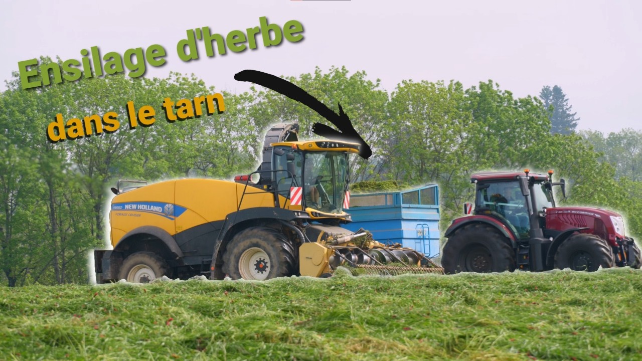 😁 Ensilage d'herbe dans les pentes du Tarn 🚜
