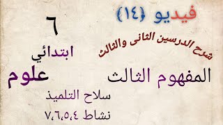 فيديو (١٤) شرح الدرسين ٣،٢| المفهوم الثالث | سلاح التلميذ | نشاط ٧،٦،٥،٤| الصف السادس الابتدائي 2024