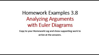 CPN 3.8 Euler's Diagrams