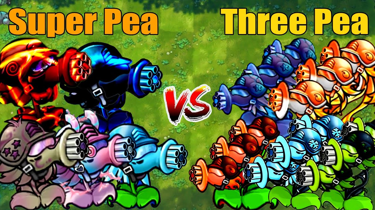 PVZ 1 Fusion 2.8 Challenge!! Team Super Pea VS Team Threepeater 300 ...