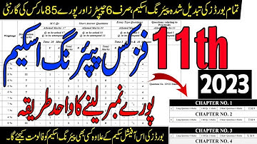 1st Year Class Physics Pairing Scheme 2023 | 11th Class Physics Pairing Scheme 2023 | Class 11th