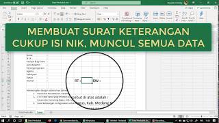 Trik danTip Excel - Isi data penduduk cukup isi NIK selanjutnya muncul semua data lengkap