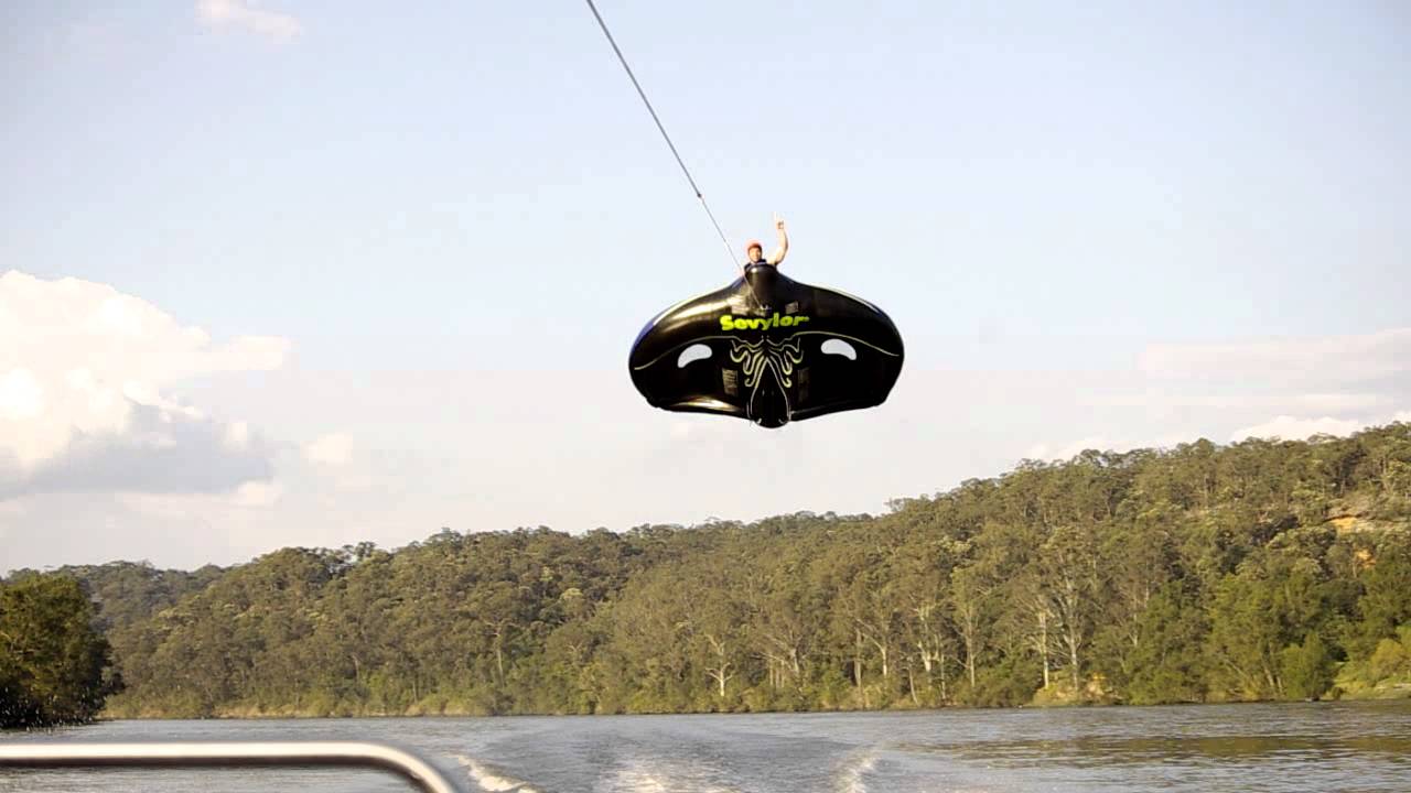 manta ray flying ski tube - kory 