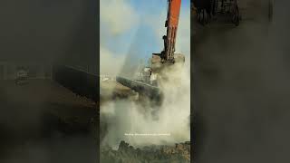 Use Excavator To Smash The Extinguisher- Wisdom Tips Tools Machines Easy Easyway Easywork !