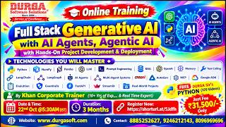 Full Stack Generative AI with AI Agents, Agentic AI Online Training @ DURGASOFT