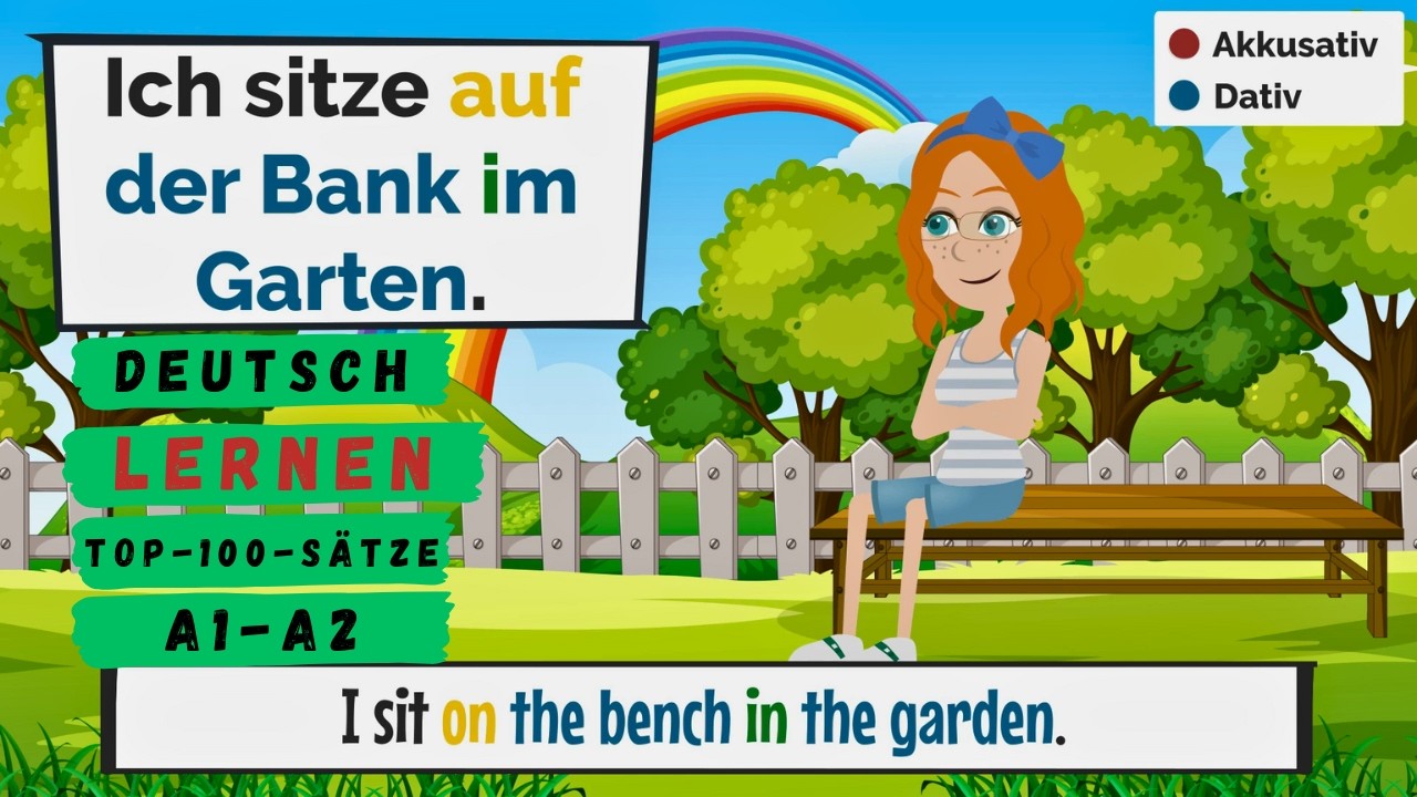 Deutsch lernen A1 - A2 | german A1 - A2 | Top-100- Sätze auf Deutsch ...