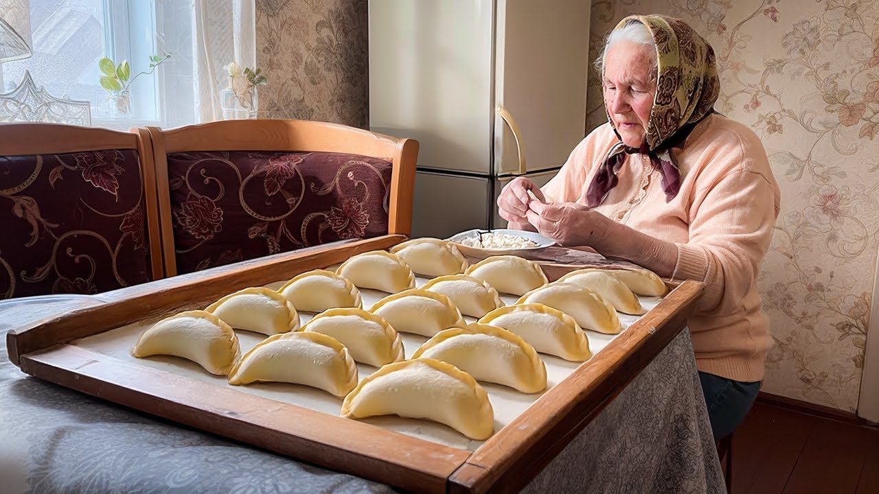 Lovely Grandmother in Carpathian Village Shares Ancient Recipe. Mountain Life Far from Civilization