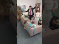 Husband cheating with maid of honor tries to escape shorts