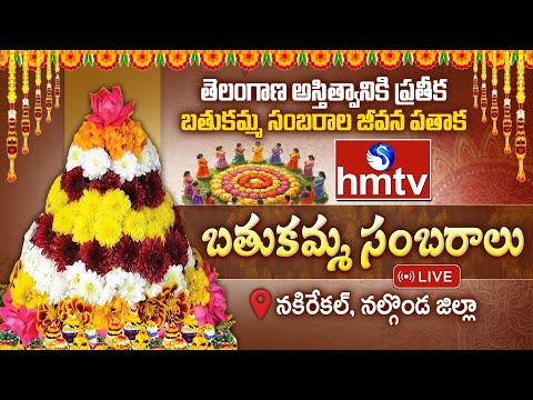 HMTV Bathukamma Celebrations LIVE : మెగా బతుకమ్మ సంబరం | Bathukamma Celebrations in Nakrekal | hmtv - HMTVNEWS