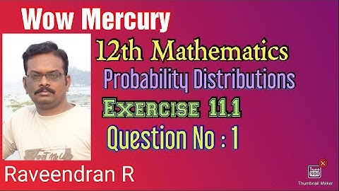 Class 12 Maths / Ex - 11.1 / Q.No. 1 / Raveendran R / tn