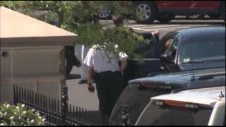 Raw: Hillary Clinton Arrives for Obama Meeting