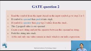 Data Structure - Stack - GATE Questions