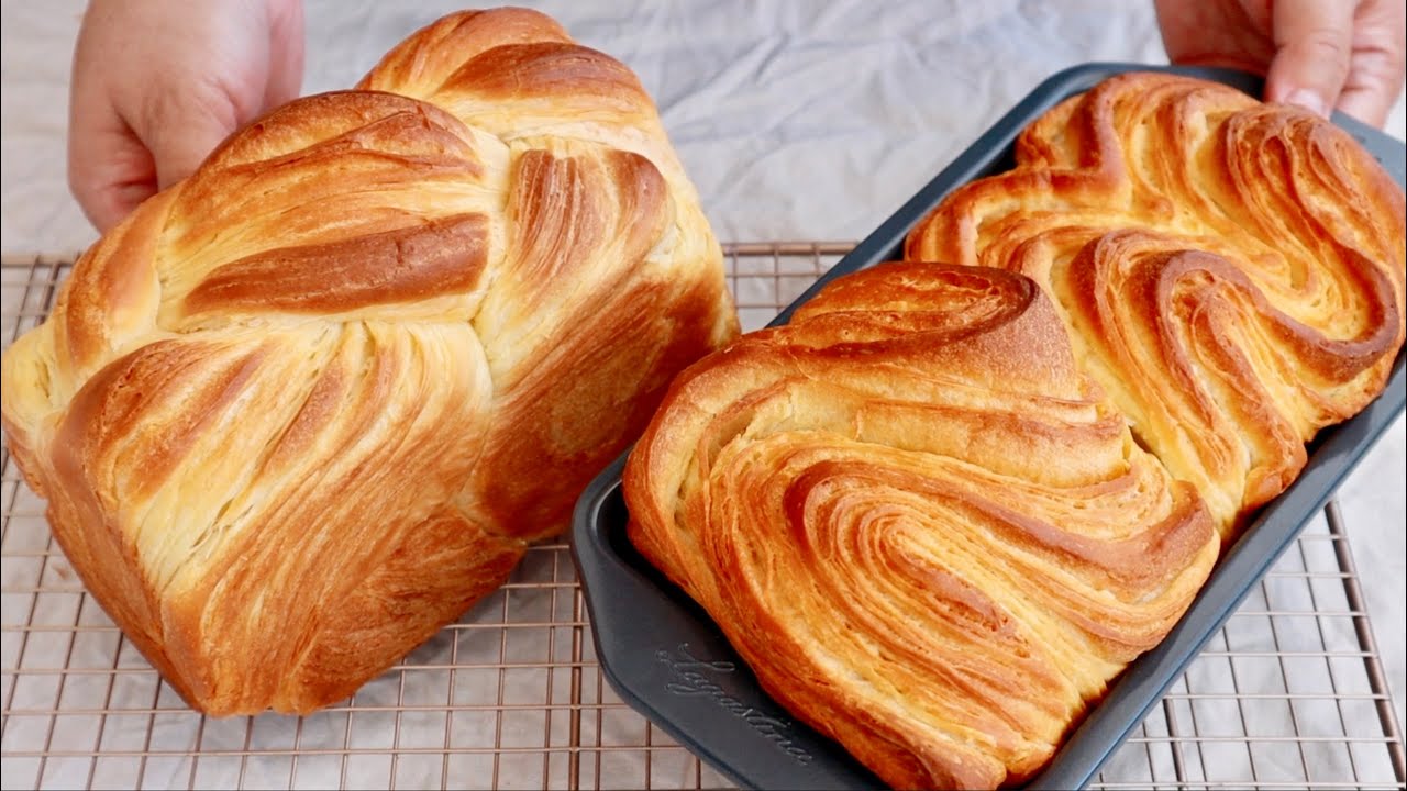 你見過這樣簡單的、一層一層的麵包嗎？超好吃😋你應該試試這個簡易方法，萬能開酥麵包食譜【阿栗食譜390】