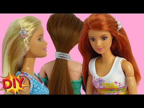 Кукла для резинок и заколок своими руками