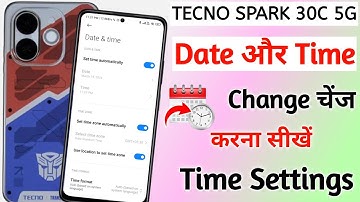 How to set Date and time in tecno spark 30c | tecno spark 30c 5g me Date and time kaise change kare