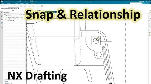 Siemens NX Tips | Snap & make Relationship sketch with the edges of the projection in NX Drafting