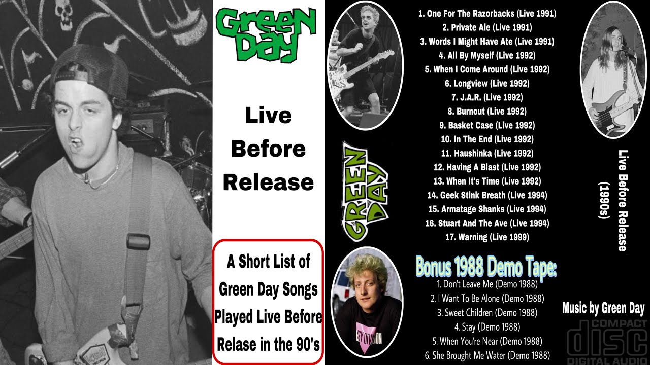 Green Day - Live Before Release 1990s (Official Full Bootleg Album)
