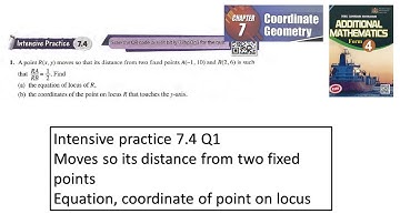 Coordinate geometry intensive practice 7.4 Q1 latihan intensif 7.4 matematik tambahan tingkatan 4