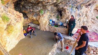 "Amir and His Family Transform Their Cave Home with Concrete | A Beautiful Collaboration"