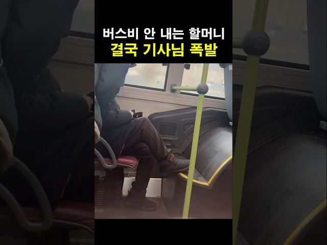 버스비 안 내는 할머니 결국 기사님 폭발