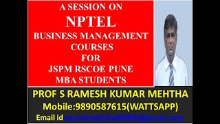 A SESSION ON NPTEL BUSINESS MANAGEMENT COURSES FOR JSPM RSCOE PUNE  MBA STUDENTS  Session on Alterna screenshot 4