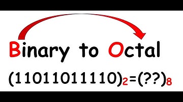 Binary to Octal, how to convert?