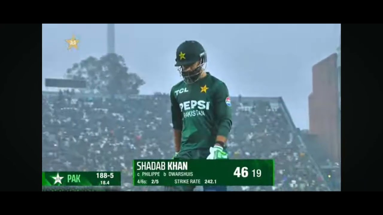 Beautiful batting shadab khan pak vs aus varil video 3rd match short clip