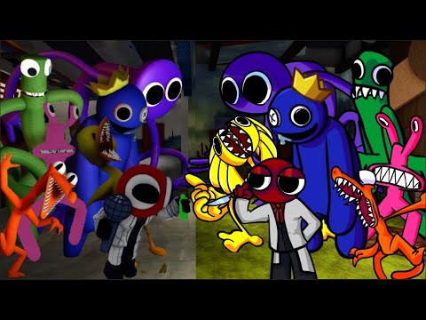 Top 5 Rainbow Friends Mods! - Friday Night Funkin' VS Blue, Red, Green,  Pink, Yellow, Orange, Purple 