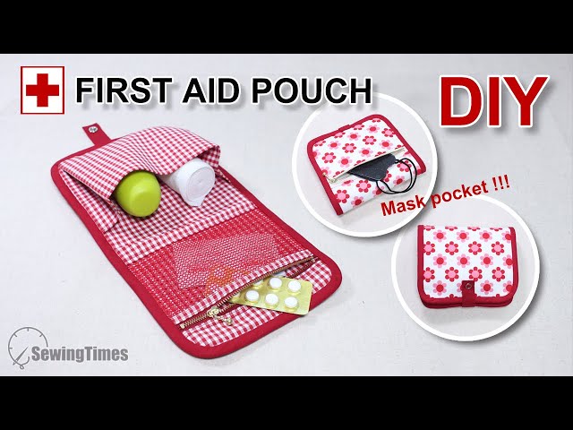 DIY FIRST AID POUCH | Multi Pouch with Face Mask Pocket Tutorial [sewingtimes]