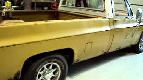 bbc 454 75 gmc pickup truck first time out open headers