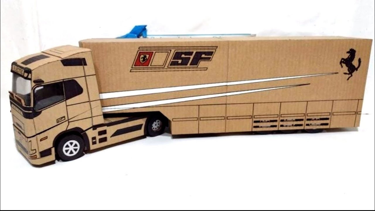 Como fazer um caminhão de transporte com papelão