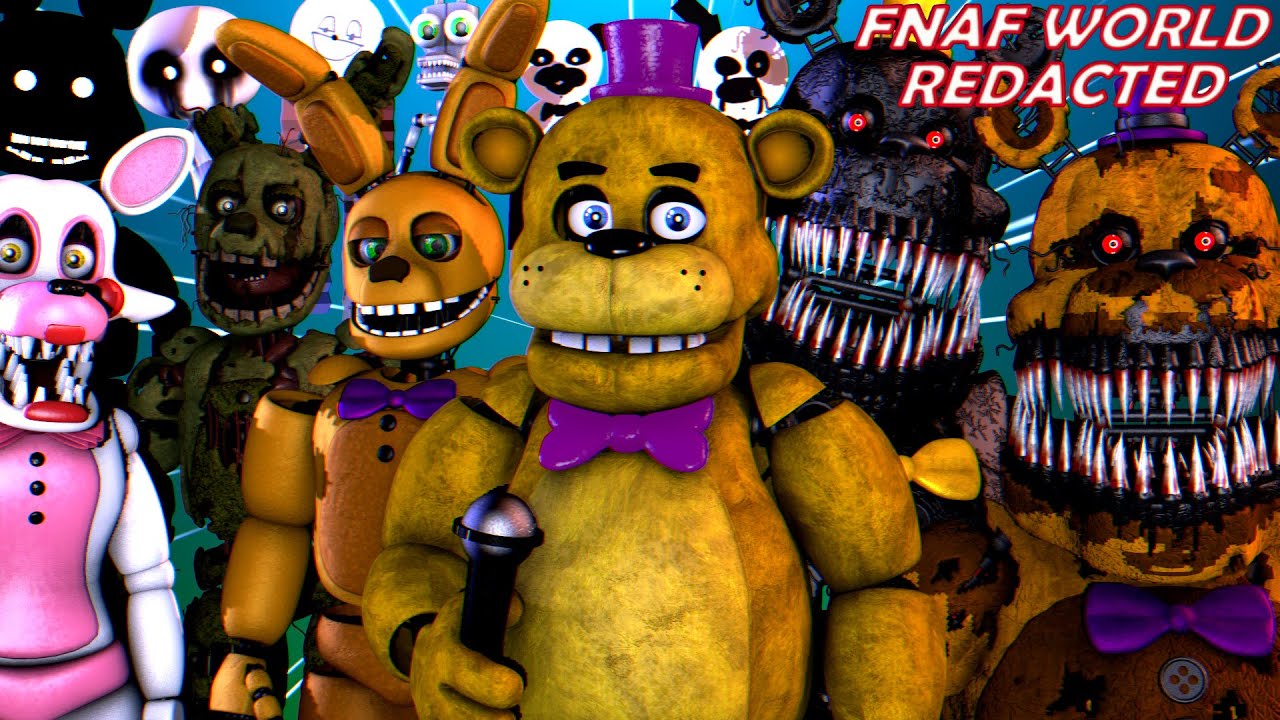 Fnaf World Redacted Unlocking The Final Characters Fredbear And Spring Bonnie Part 4 Youtube - animatronic world roblox amino
