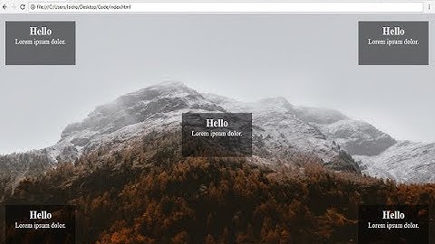 Speed Code: Text Blocks Over Image  - HTML | CSS