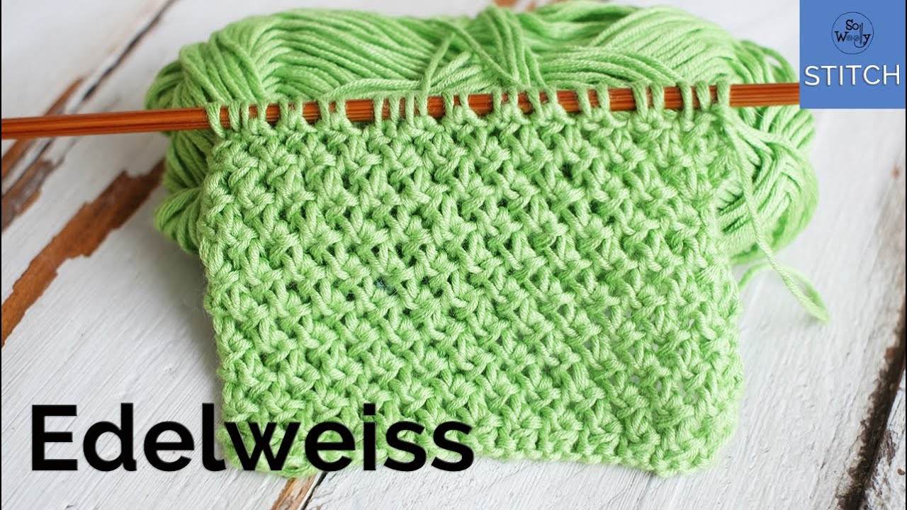 Edelweiss Stitch Knitting Pattern Easy Reversible And It Doesn T Curl