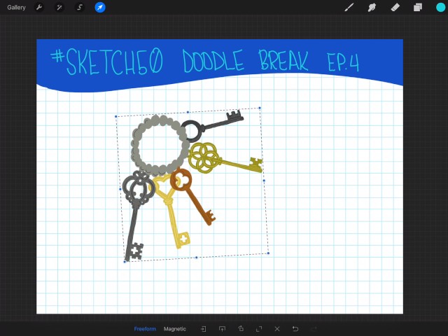 Sketch50 Tip 2: Adding a Grid in Procreate 