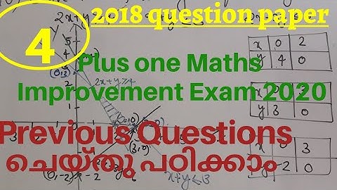 Plus one Maths Improvement exam 2020 _SOLVED PREVIOUS QUESTION PAPER(2018)PART 4