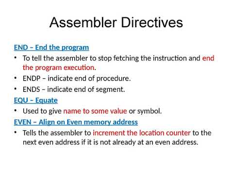 😱 Assembler directives. ARM Assembler Directives. 2022-10-16