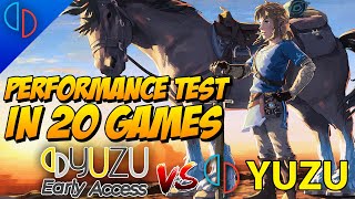 Yuzu Mainline vs Yuzu Early Acess | Performance Test in 20 Games