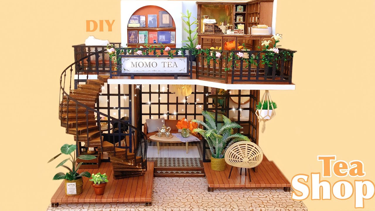 DIY Miniature Dollhouse Kit | Forest Tea Shop |  Miniature with Jenny