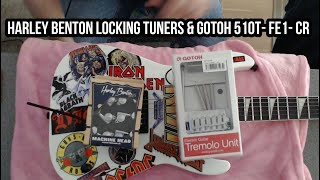 Locking Tuners & New (Wrong) GOTOH Bridge To Jackson JS22 Dinky (IMPORTANT! Read Description)