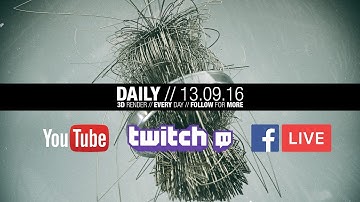 LIVE // The Daily Render // 13.09.2016 // #3dmodeling #MAXON #Cinema4D #Realflow // #OTOY #Octane